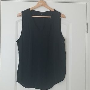 Classy black sleeveless blouse